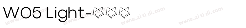 W05 Light字体转换